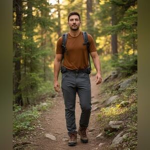 lululemon athletica Gray Striped Cargo Pants Unlined Training Hiking‎ Outdoors